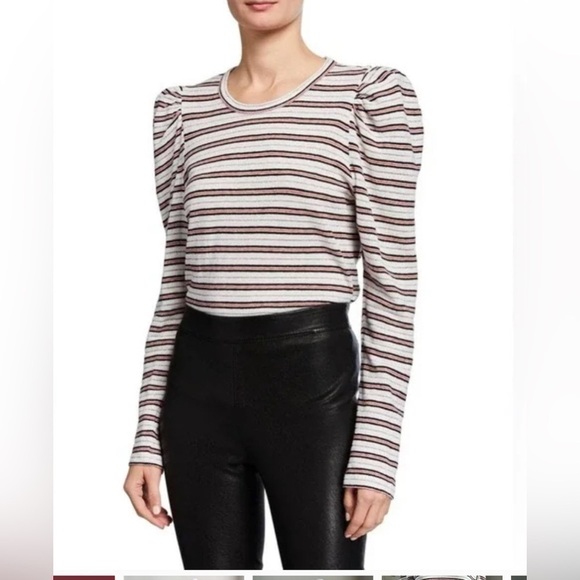 10 Crosby Derek Lam Tops - Derek Lam 10 Crosby Puff Shoulder Striped Long sleeve Top